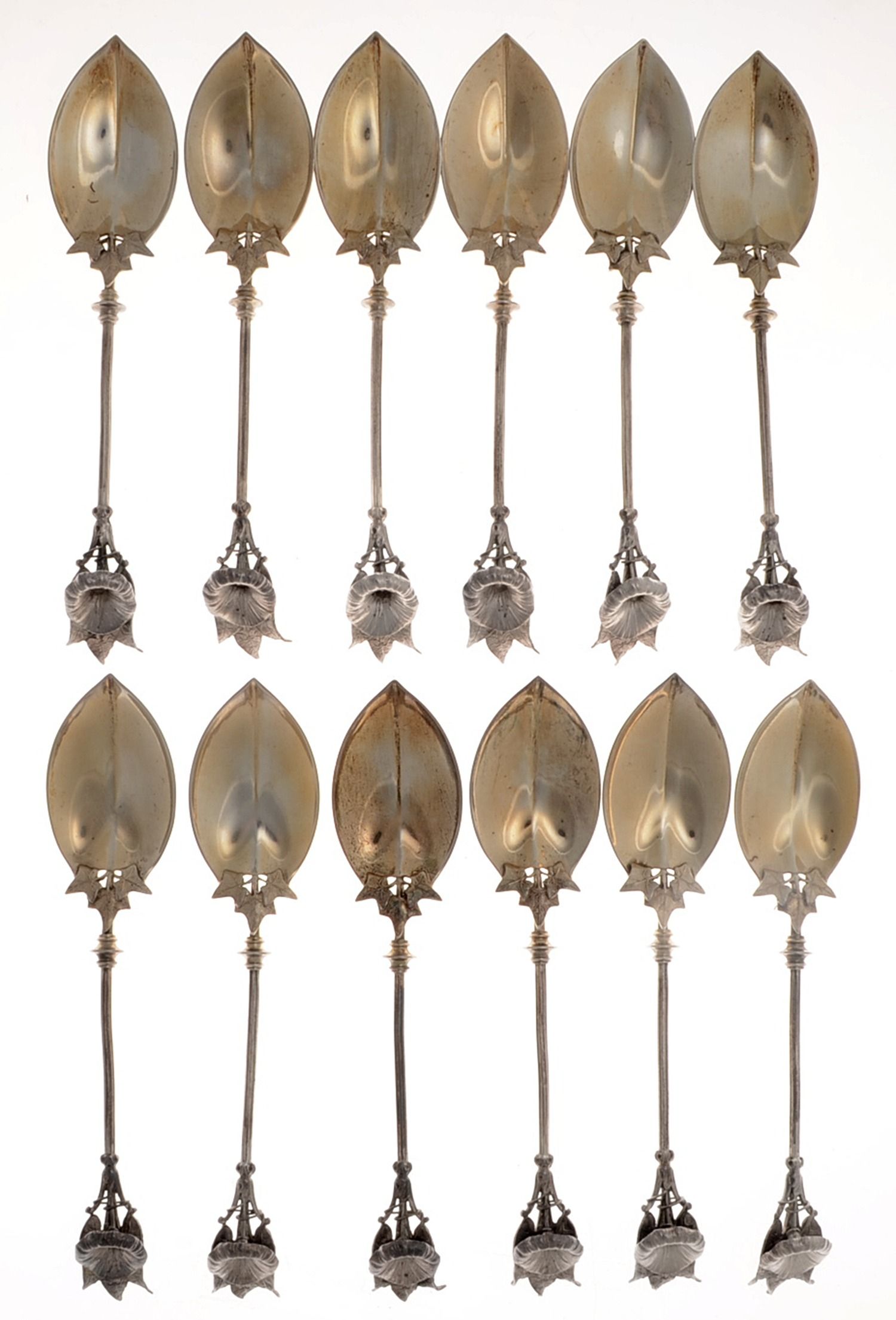 Morning Glory (Sterling, 1865) Ice Cream Spoon - Set of 12 by Gorham Silver-1