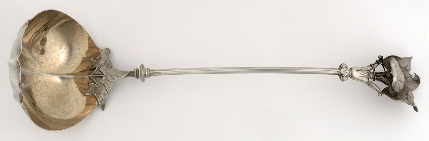 Morning Glory (Sterling, 1865) Large Solid Soup Ladle by Gorham Silver-1
