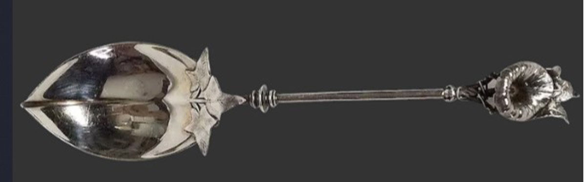 Morning Glory (Sterling, 1865) Large Jelly Spoon by Gorham Silver-1