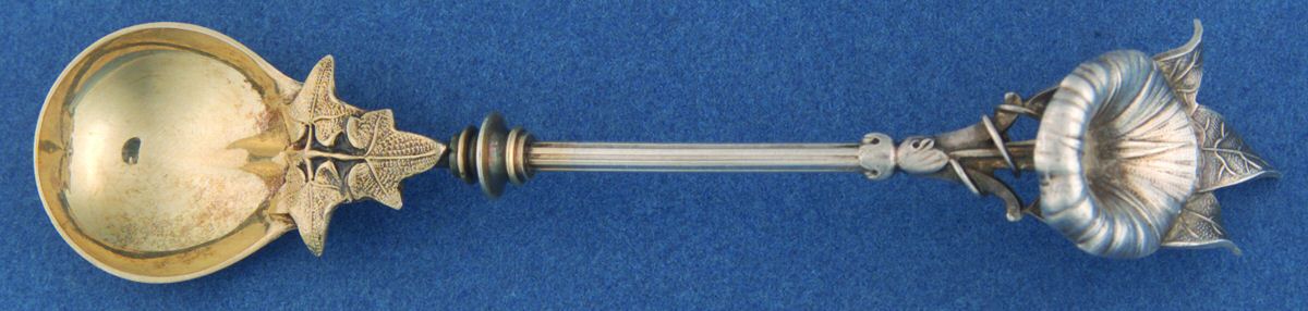 Morning Glory (Sterling, 1865) Individual Salt Spoon by Gorham Silver-1