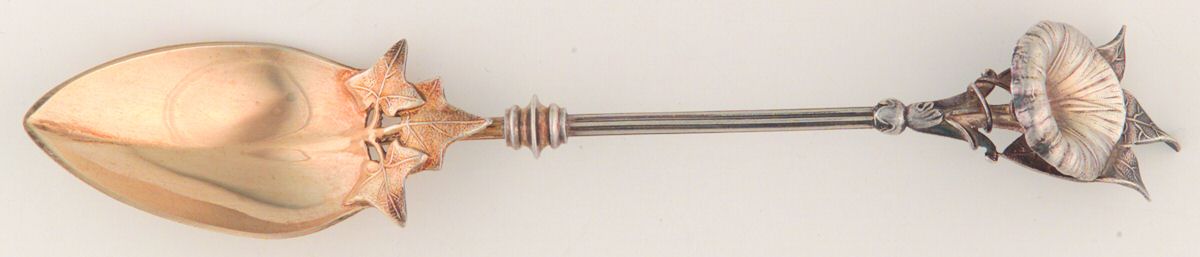 Morning Glory (Sterling, 1865) Fruit/Orange Spoon W/Monogram by Gorham Silver-1