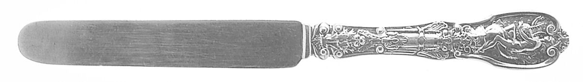 Mythologique (Strl, 1894, Old, BeadBorder, NoFaceBowl) Solid Dessert/Tea Knife by Gorham Silver-1