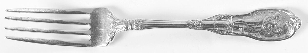 Mythologique (Strl, 1894, Old, BeadBorder, NoFaceBowl) Solid Youth Tea Fork by Gorham Silver-1