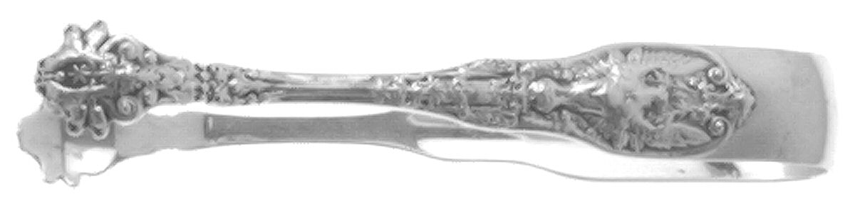 Mythologique (Strl, 1894, Old, BeadBorder, NoFaceBowl) Bon Bon Tongs by Gorham Silver-1