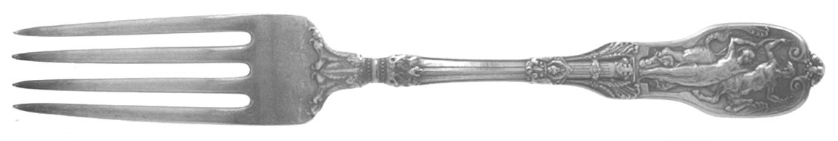 Mythologique (Strl, 1894, Old, BeadBorder, NoFaceBowl) Fork by Gorham Silver-1