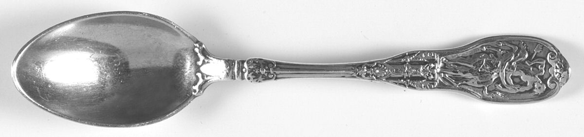 Mythologique (Strl, 1894, Old, BeadBorder, NoFaceBowl) Five O'Clock Teaspoon by Gorham Silver-1