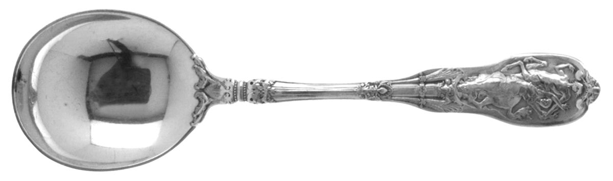 Mythologique (Strl, 1894, Old, BeadBorder, NoFaceBowl) Round Bowl Soup Spoon (Gumbo) by Gorham Silver-1