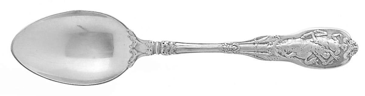 Mythologique (Strl, 1894, Old, BeadBorder, NoFaceBowl) Dessert/Oval Soup Spoon by Gorham Silver-1