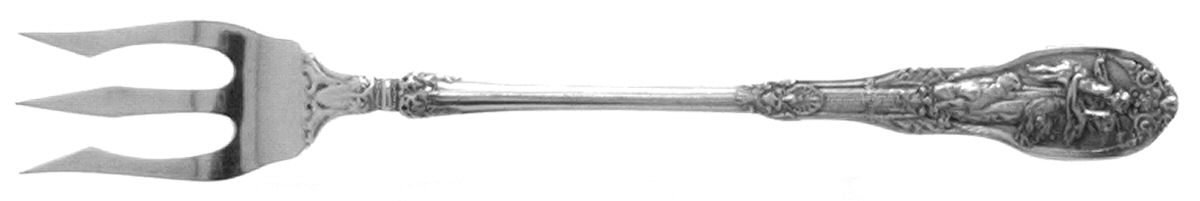 Mythologique (Strl, 1894, Old, BeadBorder, NoFaceBowl) Old Style Pickle Fork by Gorham Silver-1