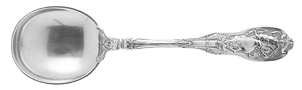 Mythologique (Strl, 1894, Old, BeadBorder, FaceBowl) Round Bowl Soup Spoon (Gumbo) by Gorham Silver-1