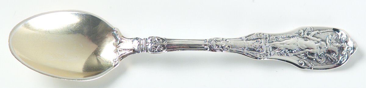 Mythologique (Strl, 1894, Old, BeadBorder, FaceBowl) Demitasse Spoon by Gorham Silver-1