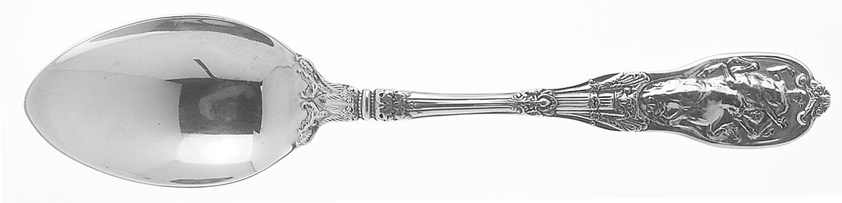 Mythologique (Strl, 1894, Old, BeadBorder, FaceBowl) Dessert/Oval Soup Spoon by Gorham Silver-1