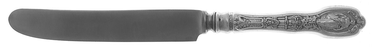 Mythologique (Strl, 1894, Old, BeadBorder, FaceBowl) Old French Hollow Knife with Bolster by Gorham Silver-1