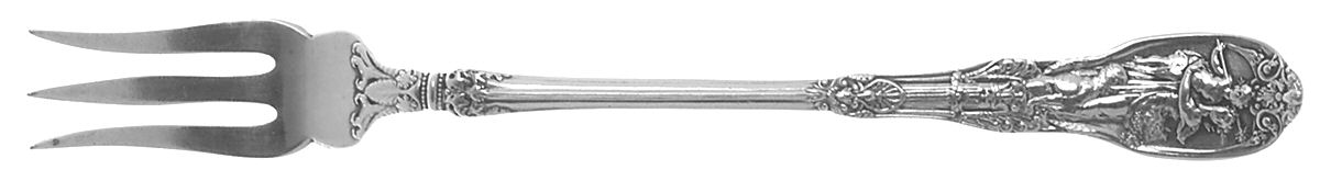 Mythologique (Strl, 1894, Old, BeadBorder, FaceBowl) Oyster Fork by Gorham Silver-1