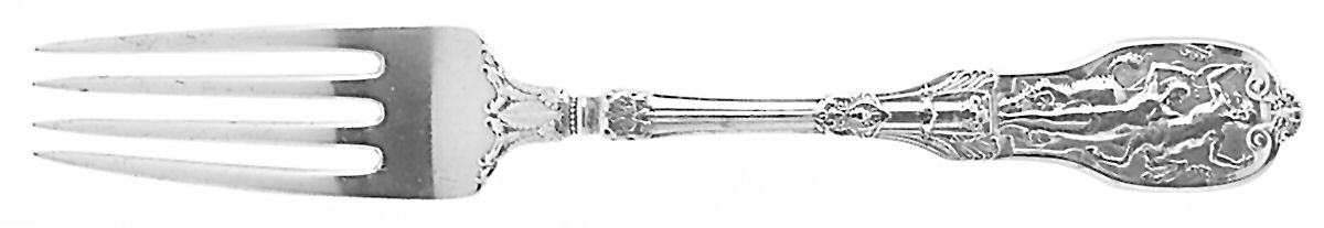 Mythologique (Strl, 1894, Old, BeadBorder, FaceBowl) Fork by Gorham Silver-1