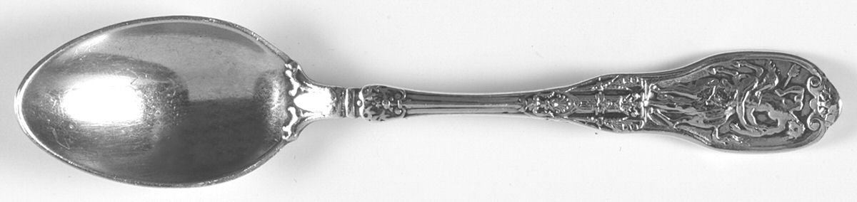 Mythologique (Strl, 1894, Old, BeadBorder, FaceBowl) Five O'Clock Teaspoon by Gorham Silver-1