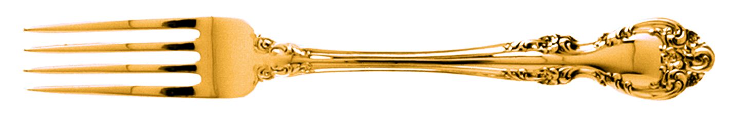 Melrose-Gold Vermeil (Sterling, 1948) Fork by Gorham Silver-1
