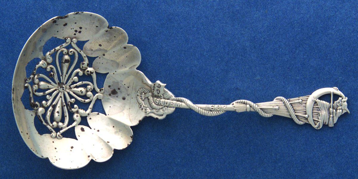 Salem Witch (Sterling) Solid Bon Bon Spoon by Gorham Silver-1