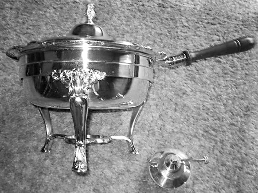 YC1763 (Silverplate.Hollowware) Silverplate Chafing Dish by Gorham Silver-1