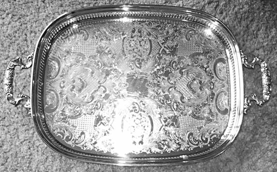 YB170 (Silverplate Hollowware) 18" Waiter Tray by Gorham Silver-1