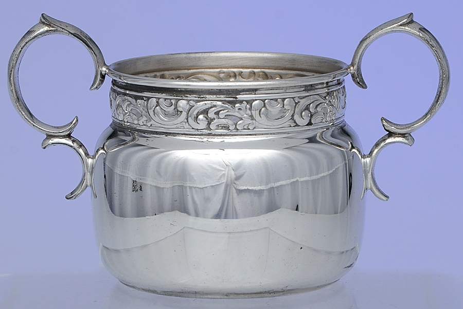 YB42 (Silverplate, Hollowware) Silverplate Open Sugar Bowl by Gorham Silver-1
