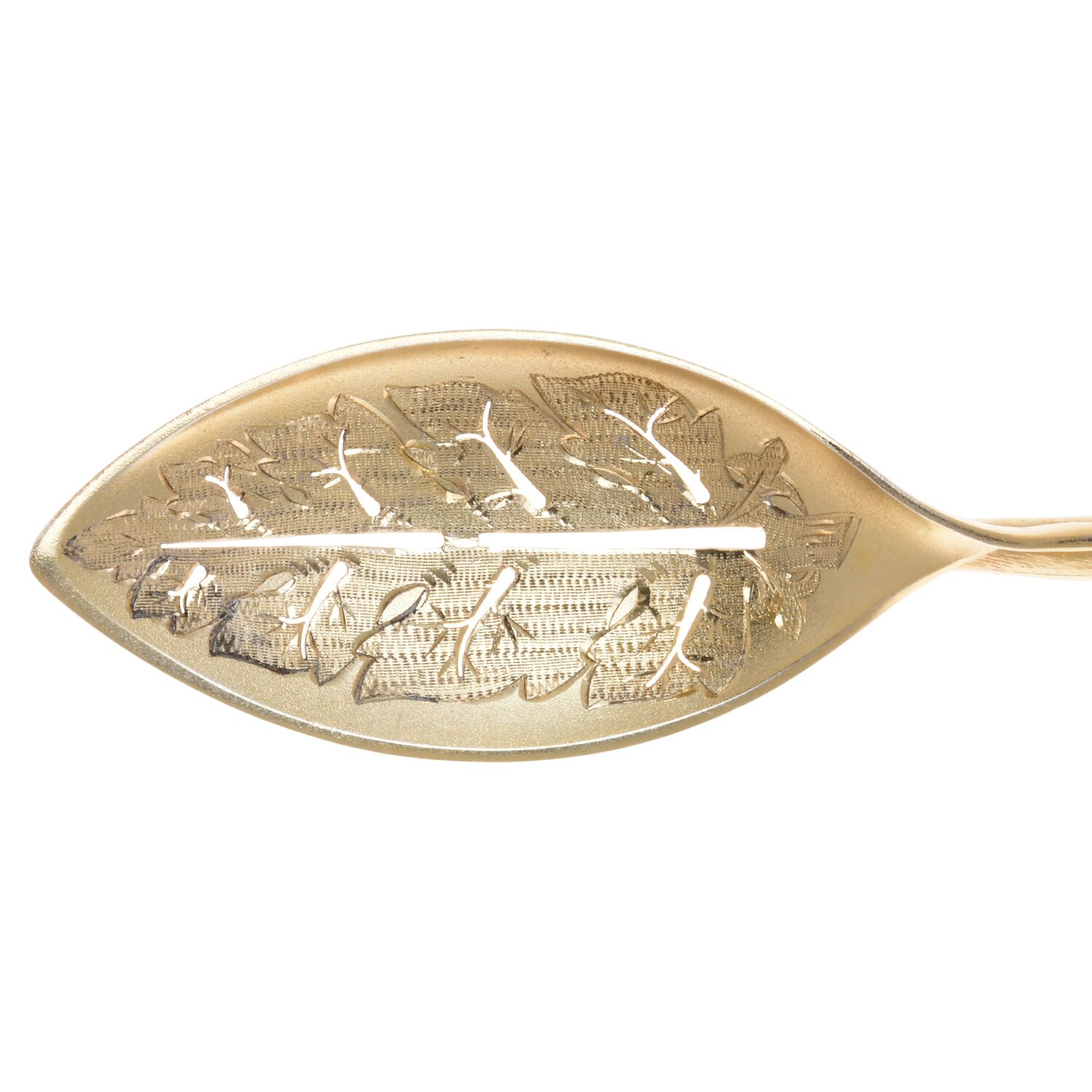 No. 267 (Sterling) Bright Cut Pierced Bowl Long Handle Olive Spoon by Gorham Silver-4