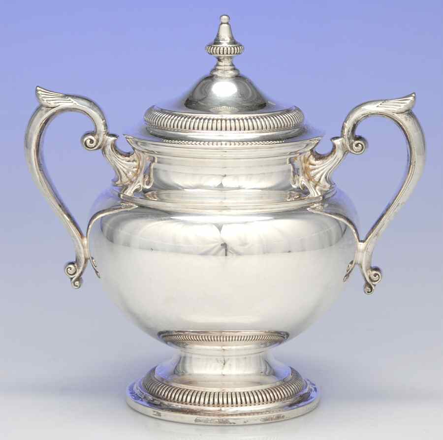 Y1200 (Silverplate, Hollowware) Sugar Bowl & Lid by Gorham Silver-1