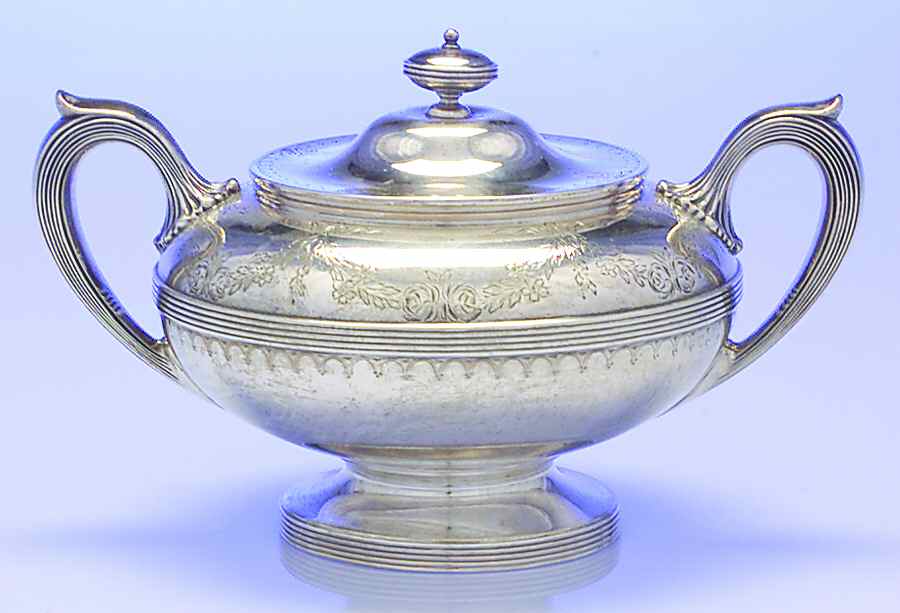 21 (Sterling, Hollowware) Sugar Bowl & Lid by Gorham Silver-1