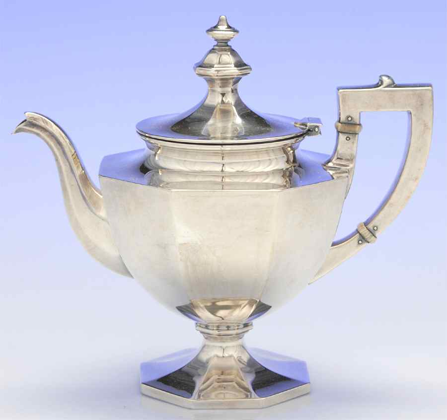 A5751-Plain (Sterling, Hollowware) Teapot by Gorham Silver-1