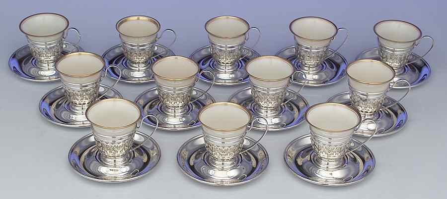 A5549 (Sterling, Hollowware) Sterling Demi Lenox Liner (Set of 12) by Gorham Silver-1