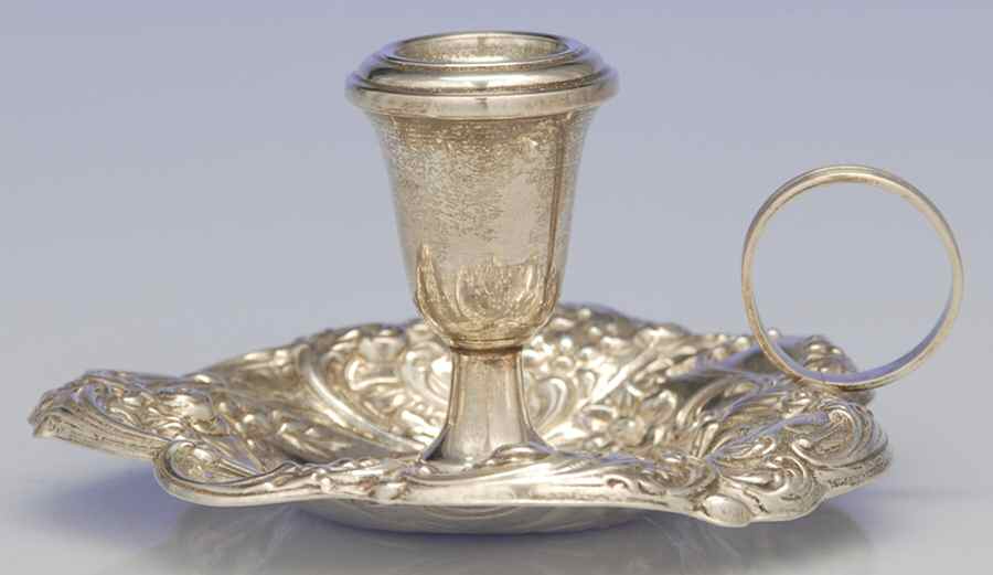 324 (Sterling, Hollowware) Sterling Chamberstick by Gorham Silver-1