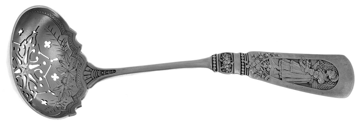 Fontainebleau (Sterling, 1880, No Monograms) Bright Cut Small Sugar Sifter by Gorham Silver-1