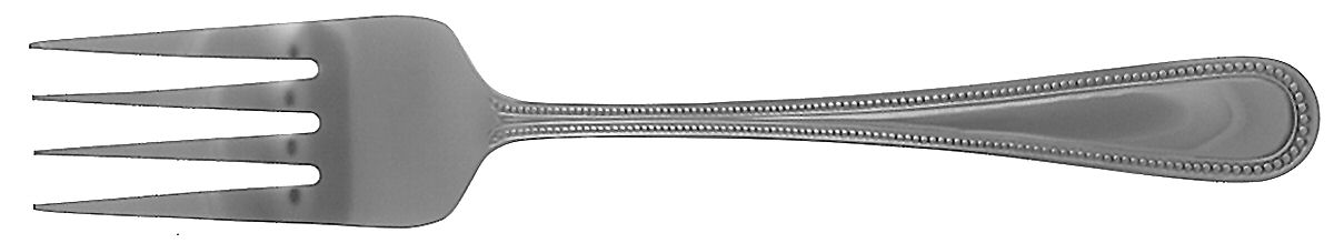 Bead (Stainless, Glossy, No 18-0) Medium Solid Cold Meat Serving Fork by Gibson-1