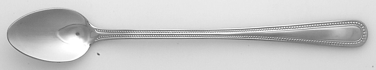 Bead (Stainless, Glossy, No 18-0) Iced Tea Spoon by Gibson-1