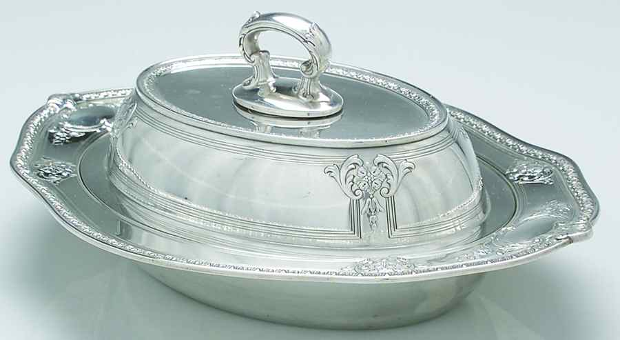 Gregorian (Sterling, Hollowware) Sterling Double Vegetable by Gorham Silver-1