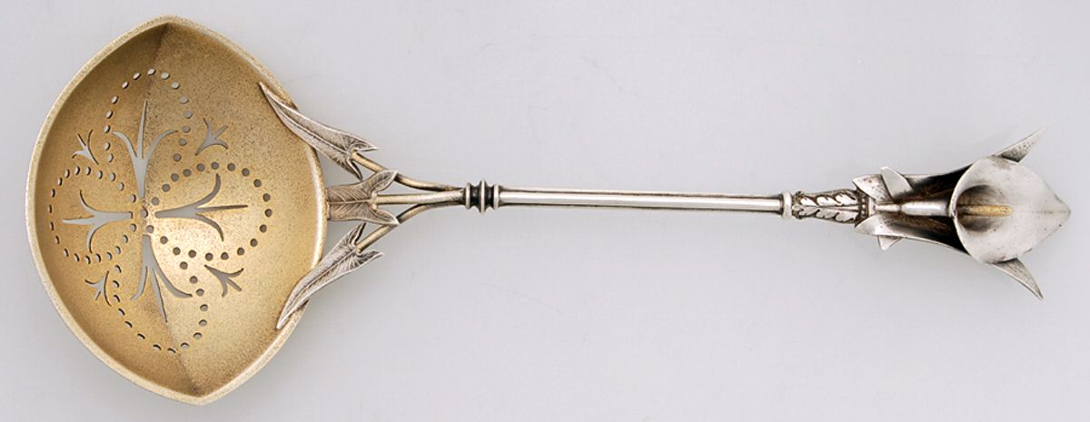 Calla Lilly (Sterling, 1865) Large Sugar Sifter by Gorham Silver-1