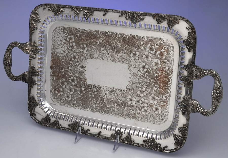 Silverplate Hollowware 15" Waiter Tray by Gotham Silver-1