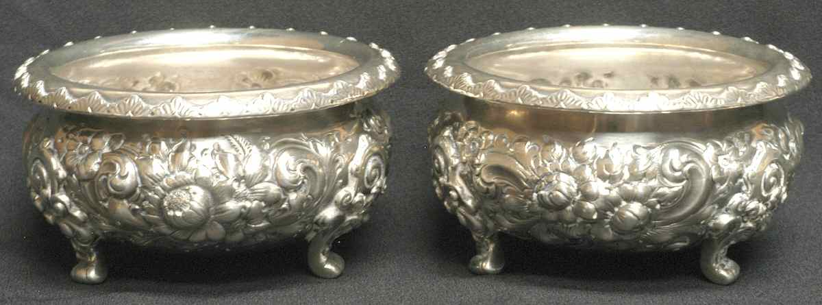 3045 (Sterling, Hollowware) 4" Open Mustard Pot - Set of 2 by Gorham Silver-1