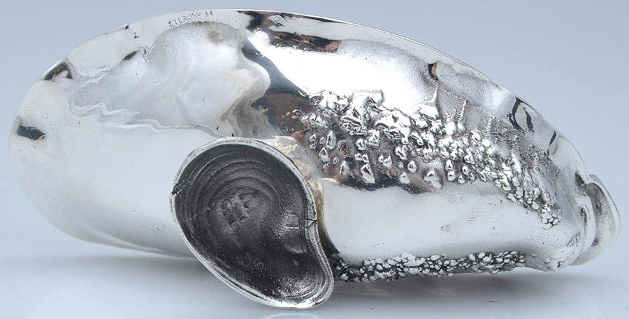 Seashell Theme (Sterling, Hollowware) Oyster Shape Bowl by Gorham Silver-4