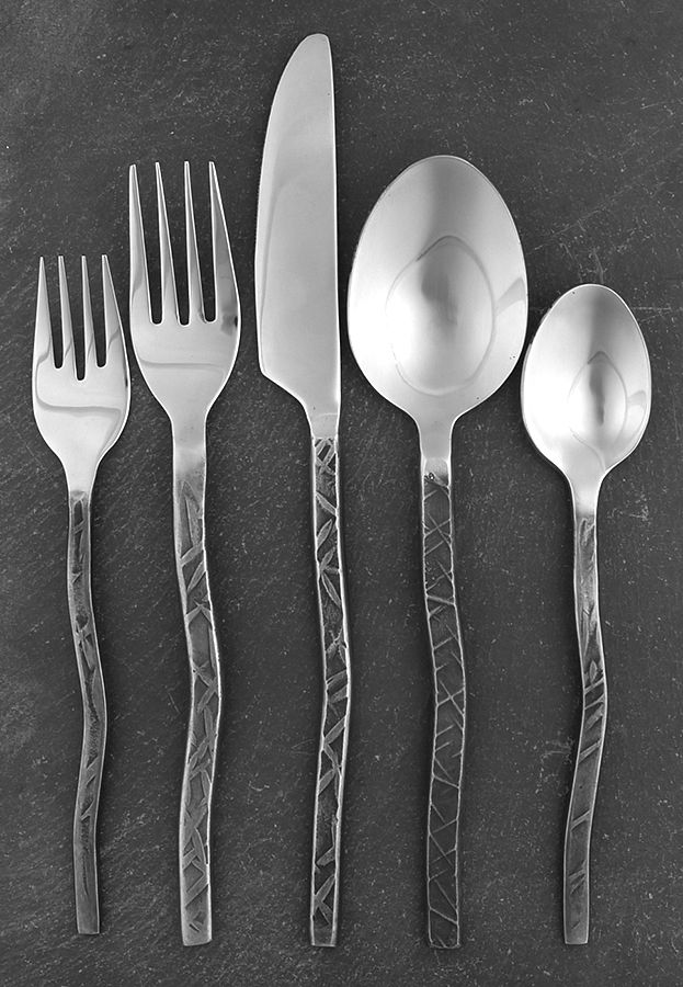 New Wave (Stainless) 5 Piece Place Setting by Gourmet Settings-1