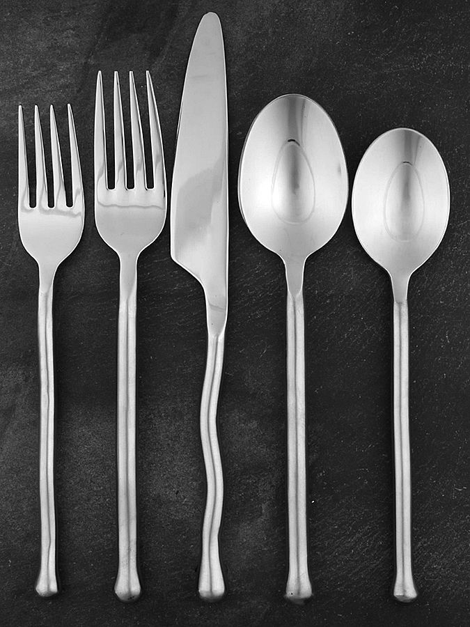 Exotique Platinum (Stainless) 5 Piece Place Setting by Gourmet Settings-1