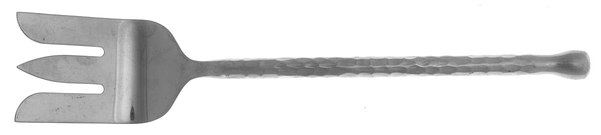 Silver Hearts (Stainless) Large Solid Cold Meat Serving Fork by Gourmet Settings-1