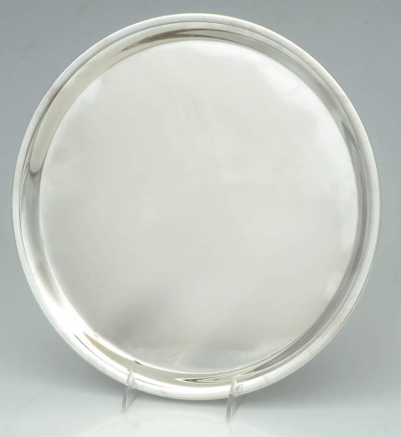Silverplate Hollowware 13" Round Tray by Godinger-1