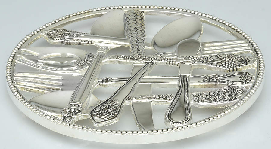 Silverplate Hollowware Trivet by Godinger-1