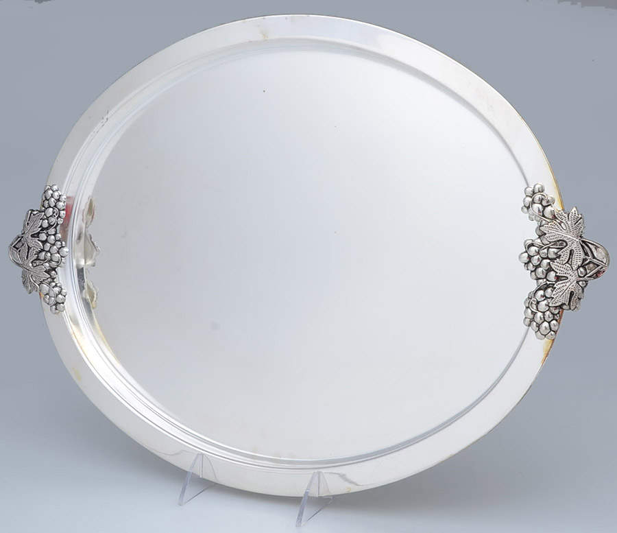 Silverplate Hollowware 18" Oval Serving Platter by Godinger-1