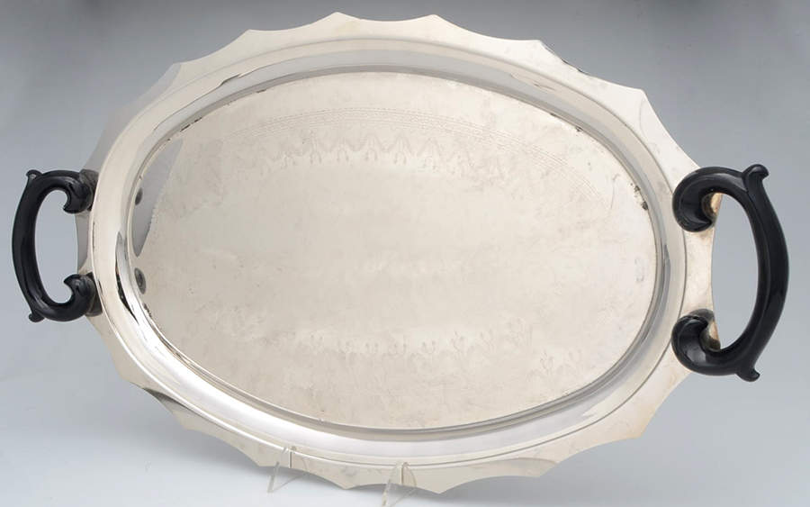 GOI39 (Silverplate, Hollowware) Large Silverplate Waiter Tray by Godinger-1