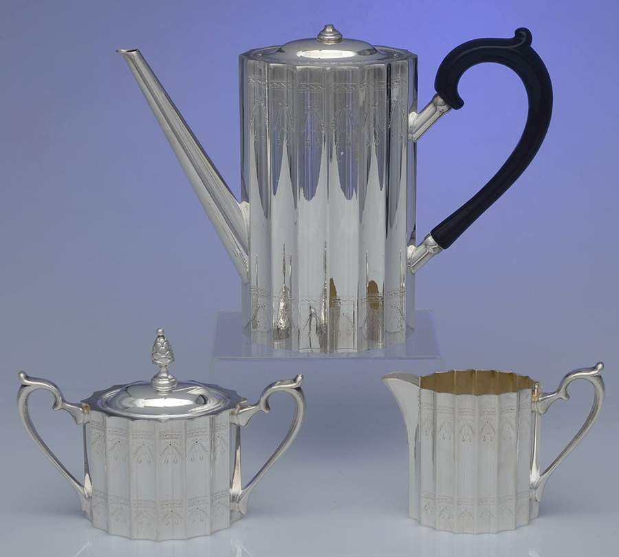 GOI39 (Silverplate, Hollowware) (3 Pc) Coffee Set (PCP,PCR,PSU) by Godinger-1