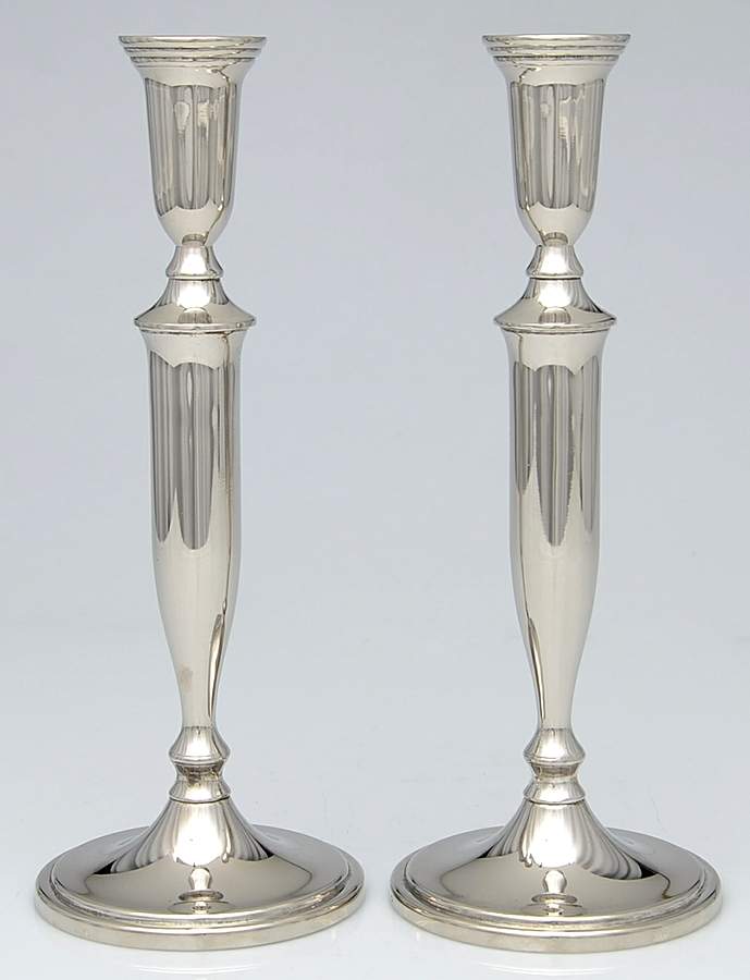 Silverplate Hollowware Pair of 11" Candlesticks by Godinger-1