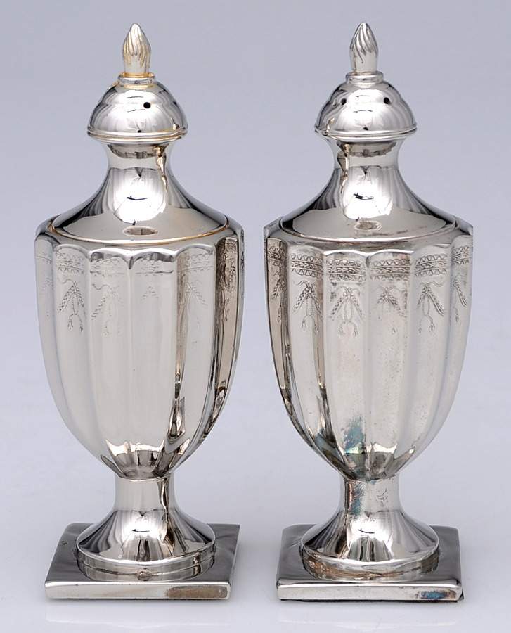 Silverplate Hollowware Salt and Pepper Set by Godinger-1