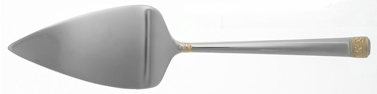 Festive Holly (Stainless, Gold Accent) All Stainless Pie Server by Gorham Silver-1